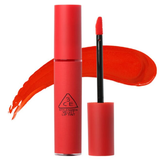 Son môi đỏ cam 3CE Velvet Lip Childlike thịnh hành