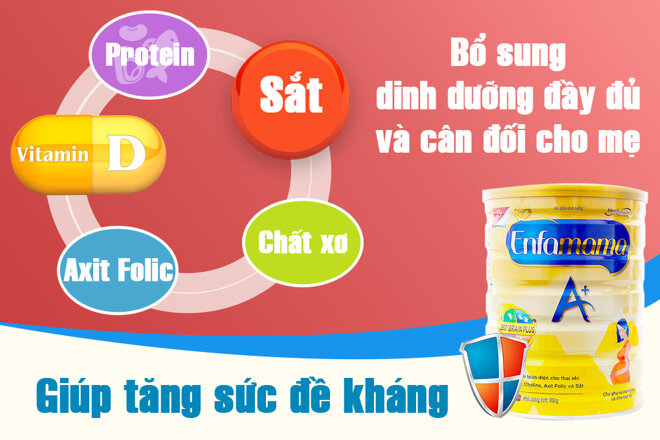 Enfamama A+ đem đến nguồn dinh dưỡng giúp mẹ có sức khỏe vững chắc trong giai đoạn cuối của thai kỳ