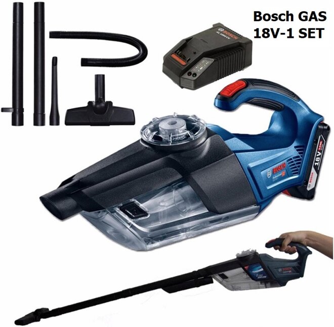 Máy hút bụi dùng pin 18V Bosch GAS 18V-1 SET