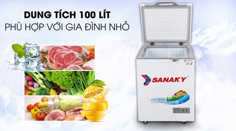 Tủ có dung tích vừa phải, thiết kế gọn gàng