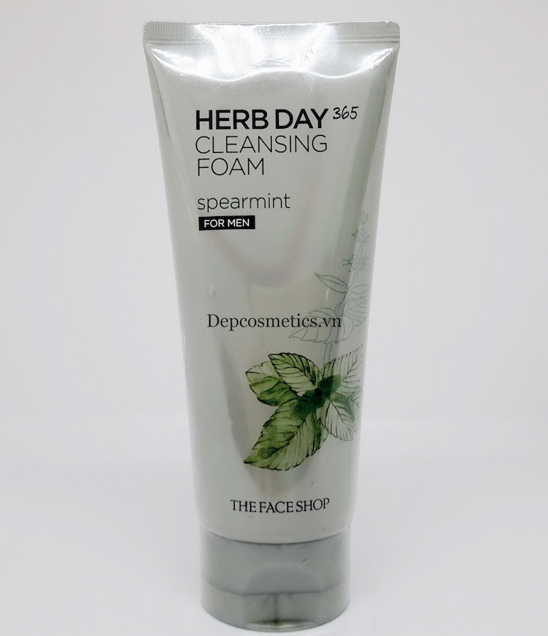 Sữa rửa mặt Herb Day 365 Mint Cleansing Foam – For men
