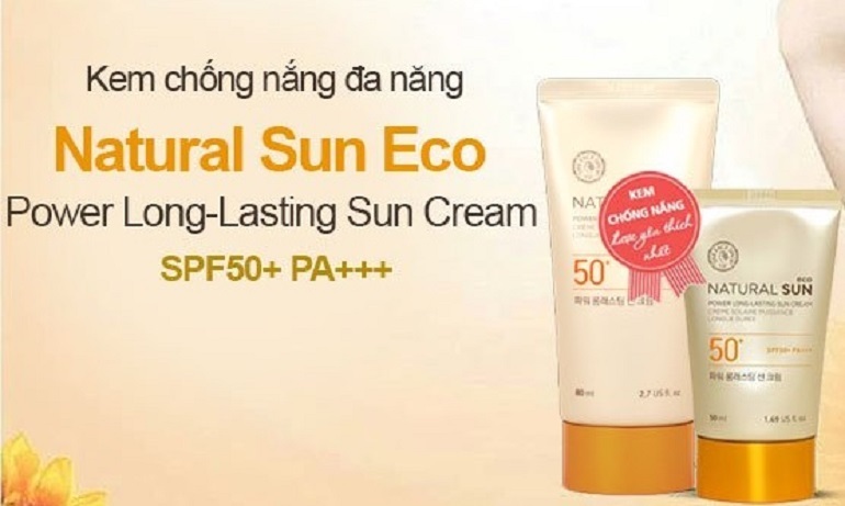Kem chống nắng The Face Shop Natural Sun Eco Power Long Lasting Sun Cream SPF 50 PA+++