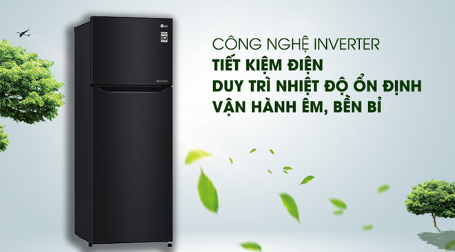 Tủ lạnh LG Inverter 2 cánh 209 lít GN-B222WB - Giá tham khảo: 5.750.000đ