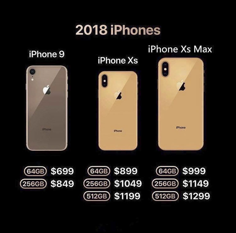 Đã có những thông tin rò rỉ về giá thành của bộ 3 điện thoại iPhone mới 2018 của Apple, không những thế những con điện thoại này còn mang đến bộ sưu tập 4 màu sắc đặc biệt, giúp người dùng thoả thích lựa chọn theo cá tính.
