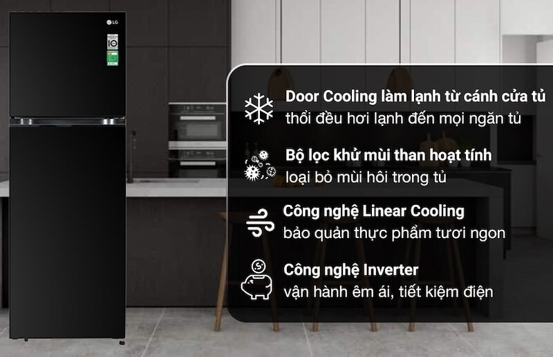 Đánh giá chi tiết tủ lạnh LG Inverter 335 lít GN-M332BL