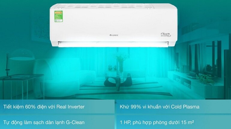 Điều hòa Gree 9000btu 1 chiều inverter 