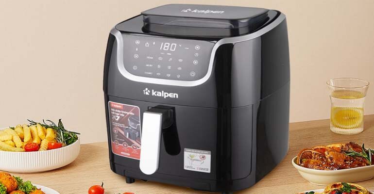 Nồi chiên không dầu hơi nước Kalpen X7 kết hợp chiên hấp cùng lúc vô cùng tiện lợi Nồi chiên không dầu hơi nước Kalpen X7