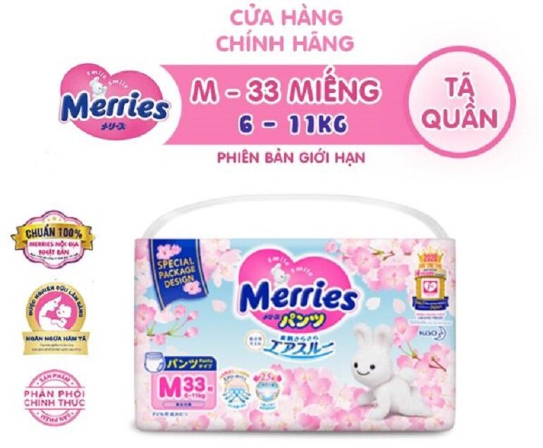 Review bỉm Merries chính hãng nhập khẩu bởi KAO Việt Nam
