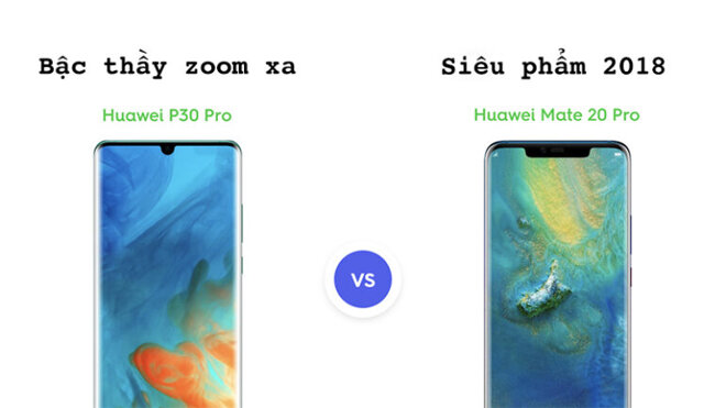 huawei p30 pro và huawei mate 20 pro
