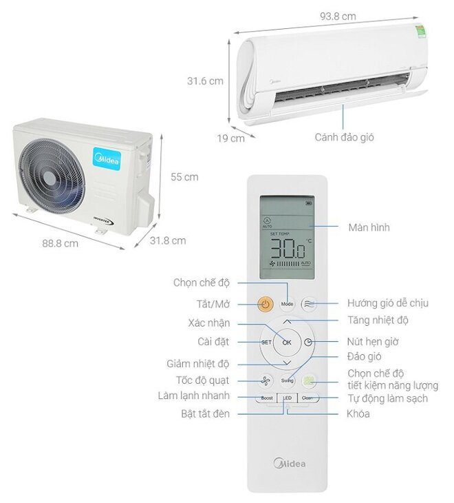 dieu hoa midea MSMTII-10HRFN8 