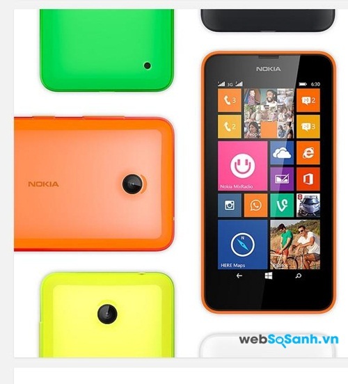 Lumia 630 sở hữu bộ vi xử lý lõi tứ tốc độ 1.2 Ghz