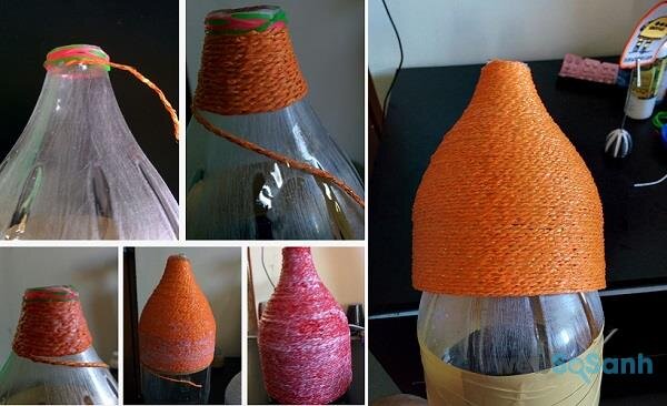 Đèn handmade bằng chai nhựa