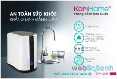 Máy lọc nước RO cao cấp Korihome WPK-605