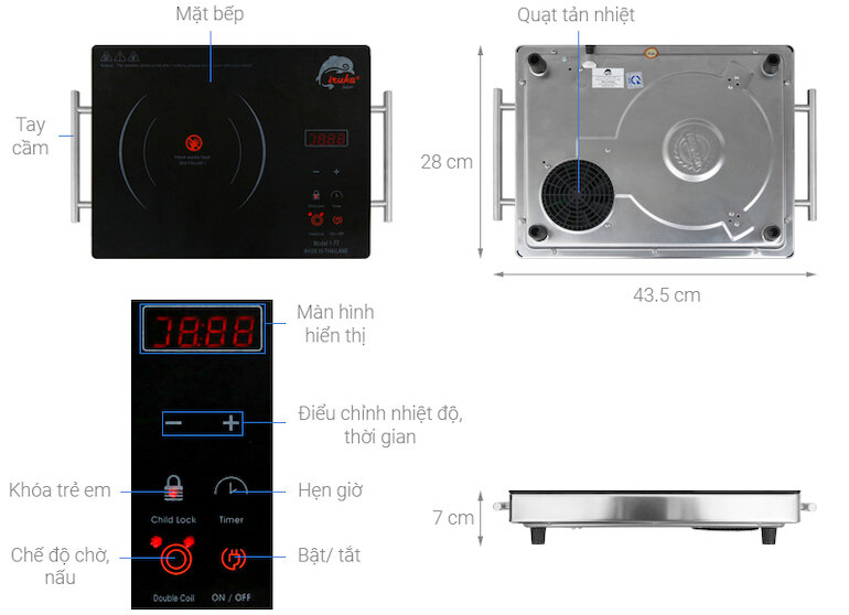 Đánh giá chi tiết về bếp hồng ngoại Iruka i-77