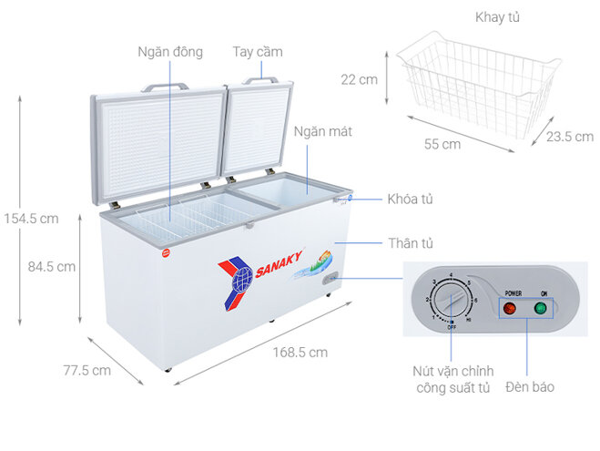 Ưu điểm của tủ đông Sanaky