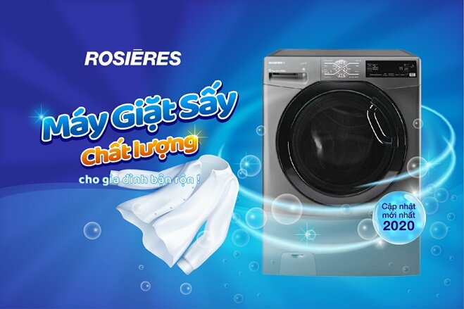 Máy giặt sấy Rosieres RILSW4117TAHBR-4 11kg cao cấp