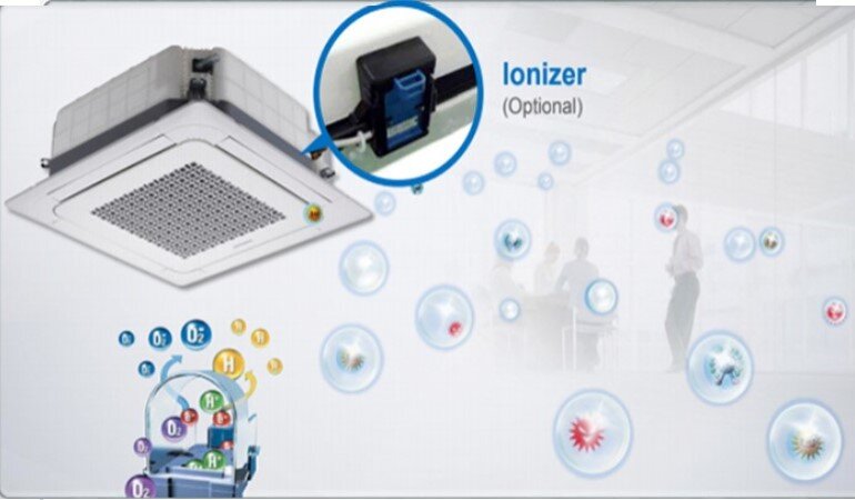 Công nghệ Ionizer kháng khuẩn, khử mùi giúp điều hòa Samsung AC120RN4DKG/EU- AC120RXADNG/EU lọc bụi hiệu quả