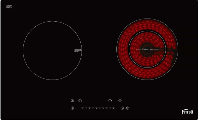 Bếp từ hồng ngoại âm 2 vùng nấu Ferroli IC4200BN có nhiều tính năng vượt trội