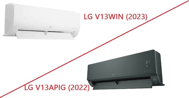 So sánh giá điều hòa LG V13APIG (2022) và LG V13WIN (2023)