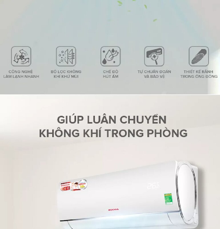 Khám phá tính năng Turbo trên điều hòa Kooda S09n55 1 Hp-9000btu