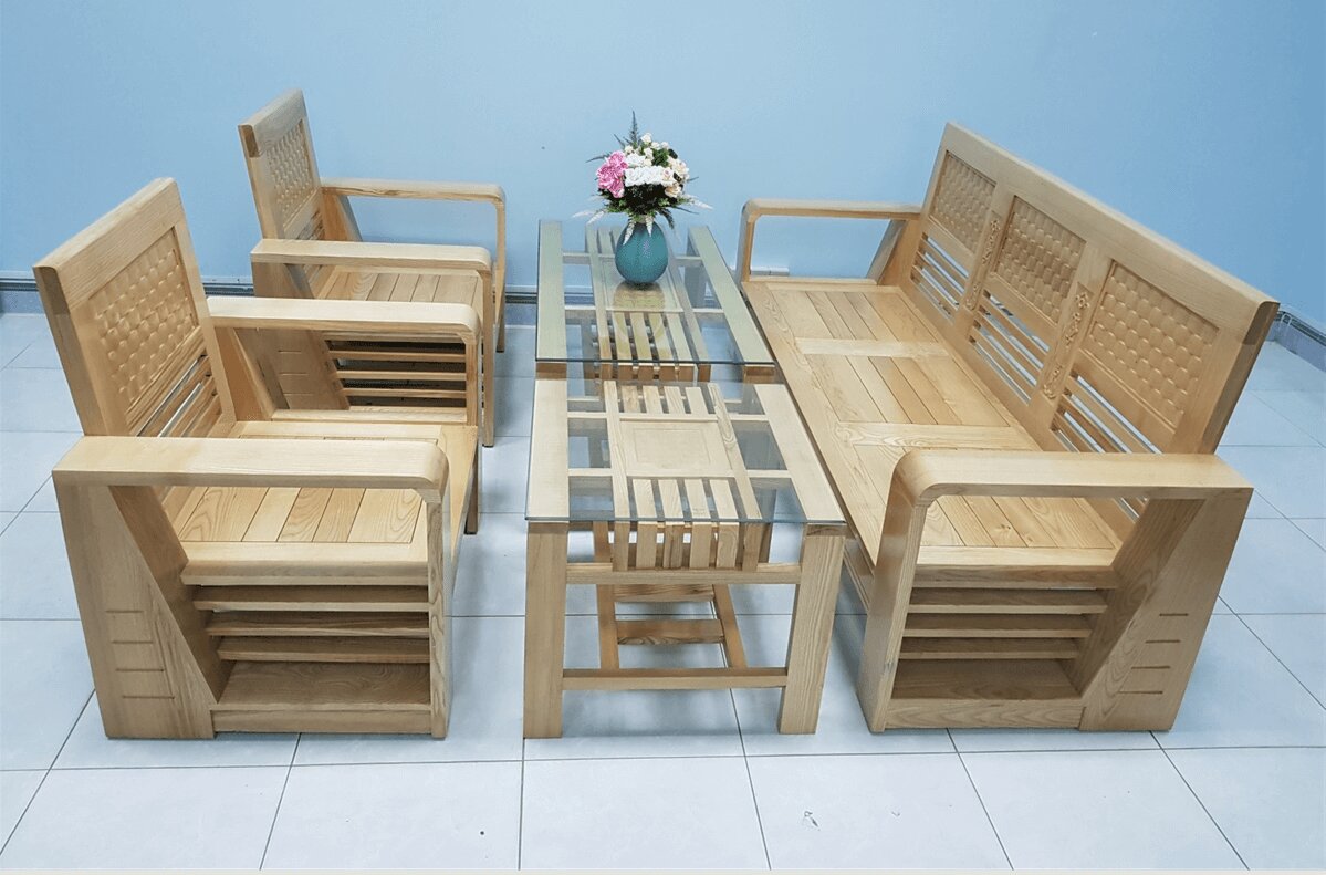 Bộ sofa gỗ sồi Nancot