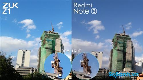 Hình ảnh chụp từ camera của điện thoại Lenovo ZUK Z1 và điện thoại Xiao Redmi Note 3