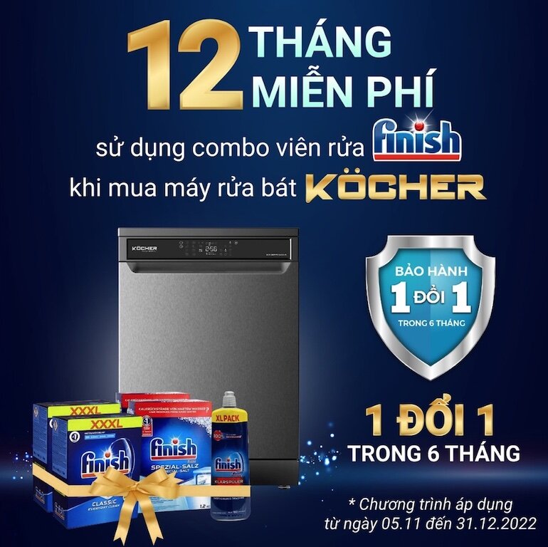 Chương trình khuyến mại của máy rửa bát Kocher