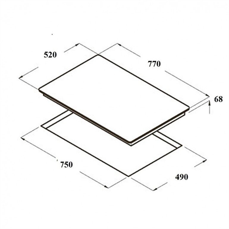 Bếp từ âm 4 vùng nấu Cata I-704