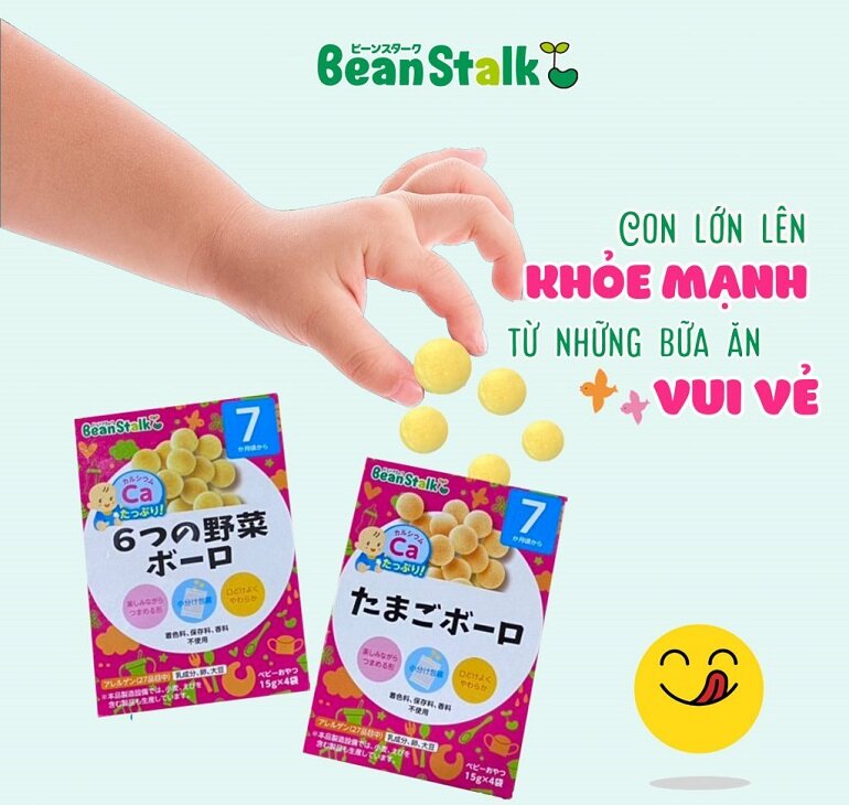 Bánh ăn dặm Beanstalk các vị được trẻ em yêu thích