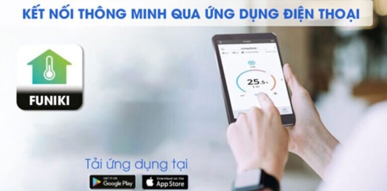 Điều khiển điều hòa Funiki HSIC09TMU qua điện thoại smartphone