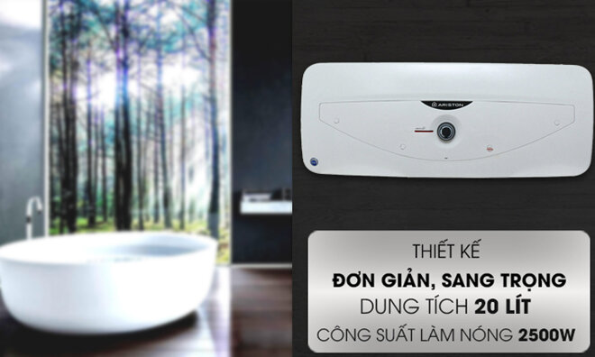 bình nóng lạnh gián tiếp Ariston SL 20 20 lít với “Đường cong Latinh” khơi gợi cảm giác gia đình gần gũi và mang dấu ấn tương lai