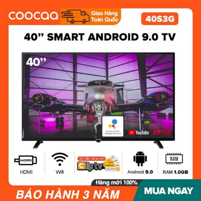 Chiếc tivi Coocaa 40 inch Model 40S3G có thể dò và bắt kênh truyền hình rất tốt.