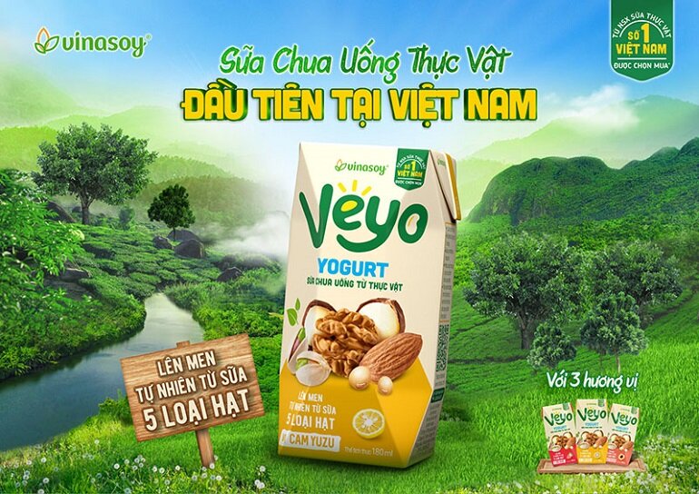 Sữa chua uống VEYO Yogurt thơm ngon, giàu dinh dưỡng