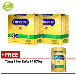 Bộ 2 hộp sữa bột Enfagrow A+ 4 2.2kg - Tặng 1 lon Enfagrow A+ 4 870g