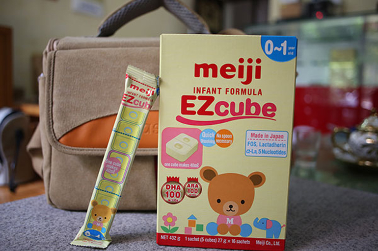 Sữa Meiji dạng thanh giúp bé tăng cân tốt và không lo táo bón