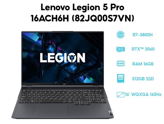 Laptop Lenovo Legion 5 Pro 16ACH6H 82JQ00S7VN