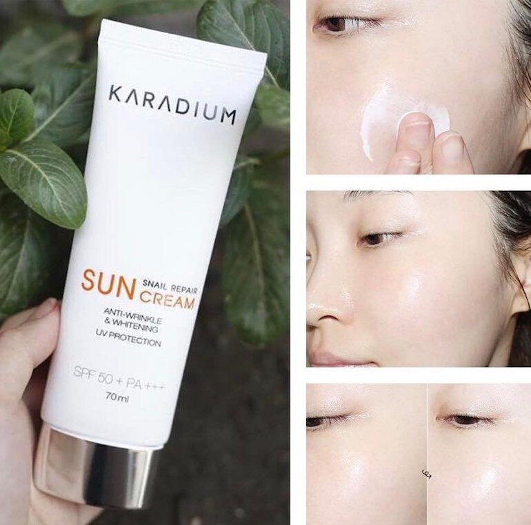 Kem chống nắng Karadium Snail Repair Sun Cream SPF50+ PA+++.