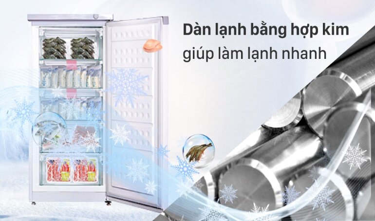 Dàn lạnh tủ đông Hòa Phát HUF 350SR1 làm bằng hợp kim