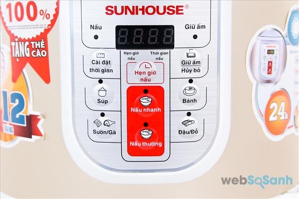 nồi áp suất điện tử Sunhouse 5 lít tốt nhất