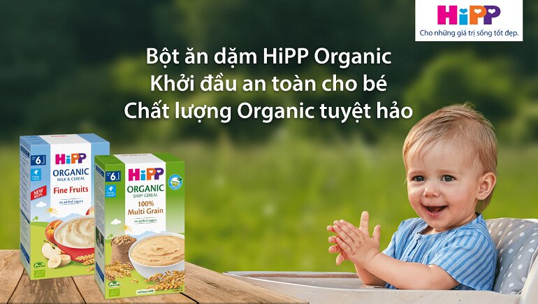 Bột ăn dặm HiPP Organic cho bé 5 tháng tuổi