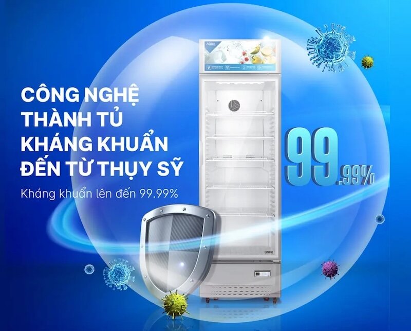 Tủ mát Aqua 1 cánh 340 lít AQS-AF440S nhỏ gọn, tiết kiệm diện tích không gian