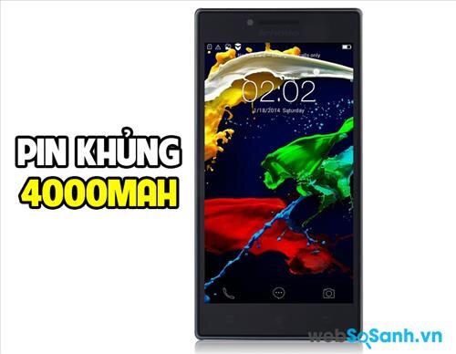 Pin khủng 4000 mAh là một trong những điểm nhấn của Lenovo P70