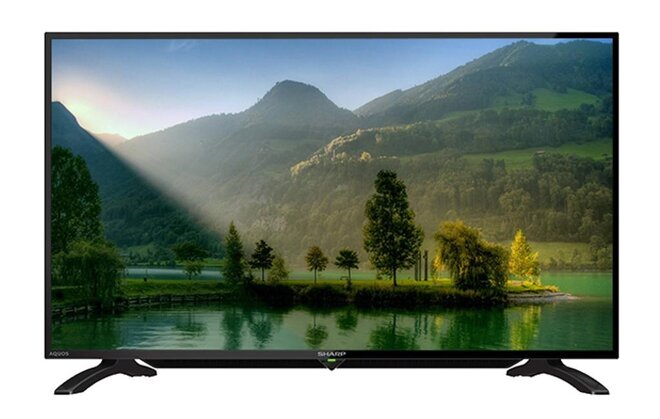 Tivi 32 inch giá rẻ Sharp với phần chân được thiết kế độc đáo, cứng cáp