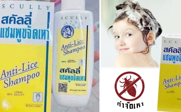 Cách sử dụng dầu gội trị chấy Thái Lan Scully Anti Lice