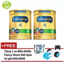 Bộ 2 lon sữa bột Enfagrow A+ 4 1.8kg - Tặng 1 đồ chơi xe điều khiển Fancy Stunt 360 Spin trị giá 600.000đ