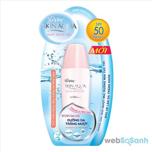 Kem chống nắng Sunplay Skin Aqua Silky White Gel SPF 50 PA+++