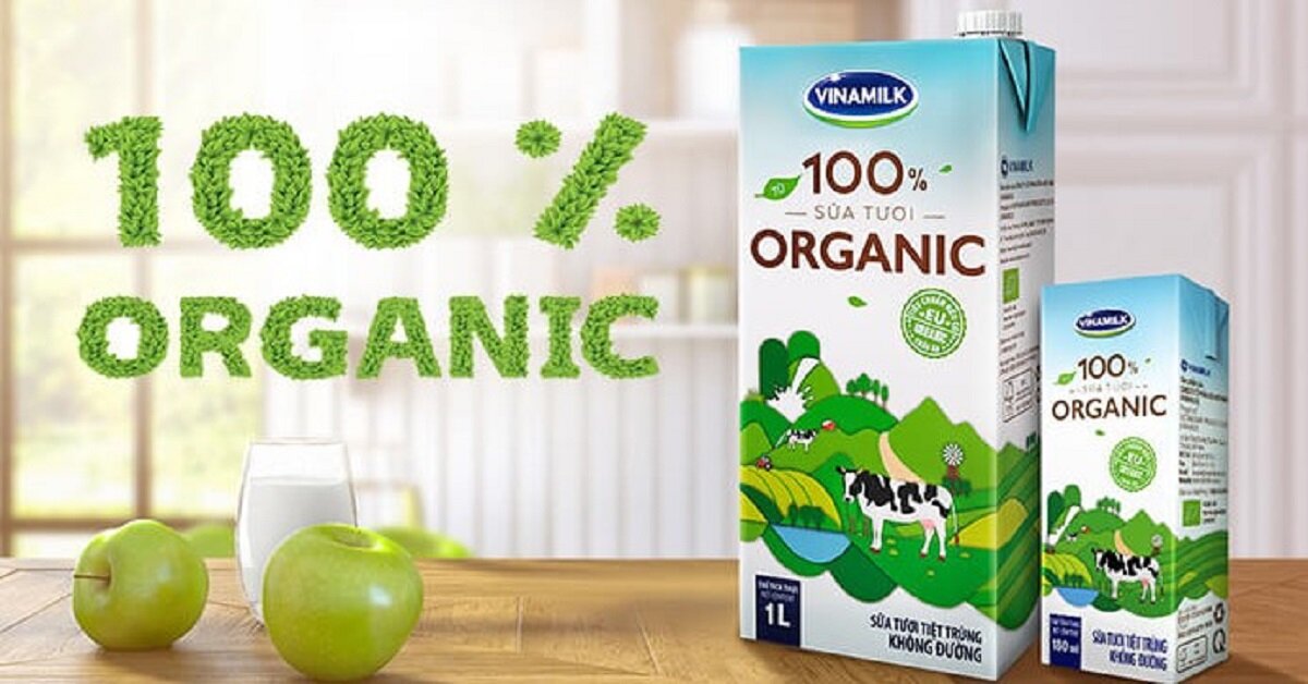 Sữa tươi Organic Vinamilk 180ml và 110ml