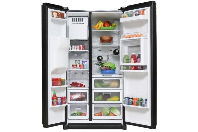 Tủ lạnh Side by Side Samsung chứa nhiều ngăn khác nhau