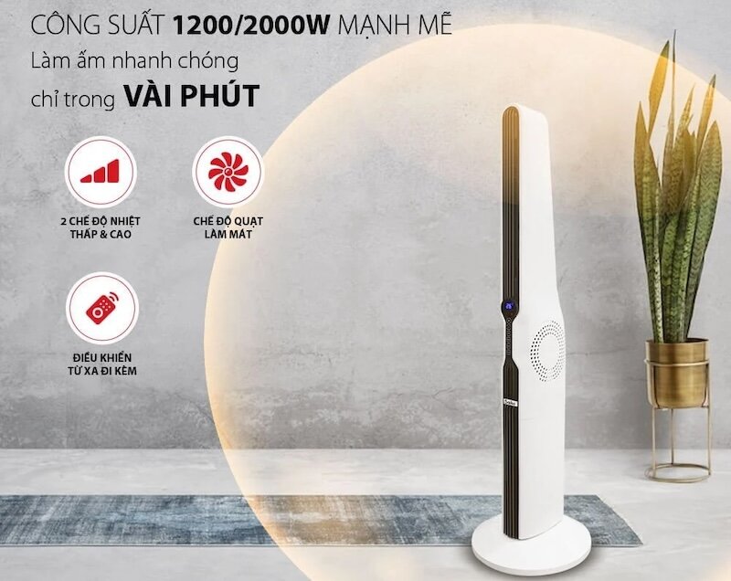 Quạt sưởi gốm Saiko CH-2000R (2000W)