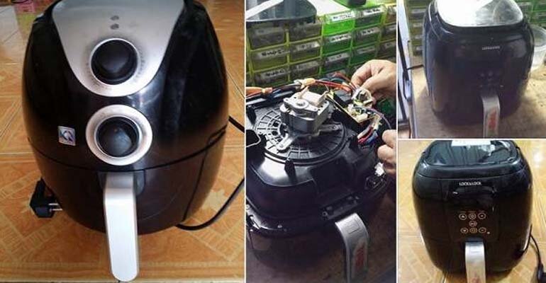 Dây nguồn nồi chiên bị hư hỏng cũng là nguyên nhân khiến nồi chiên không sáng đèn nồi chiên không dầu không sáng đèn